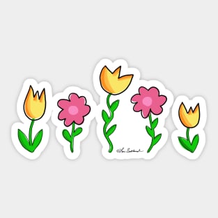 Floating Flowers Sticker